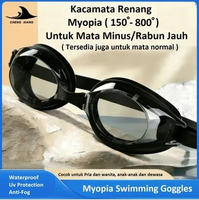 Kacamata Renang Dewasa Untuk MATA MINUS & NORMAL Miopia Waterproof Anti Fog UV Protection Myopia Swi