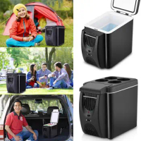 12V Refrigerator Freezer Heater 6L Mini Car Freezer Cooler &amp; Warmer, Electric Fridge Portable Icebox Travel Refrigerator 2023