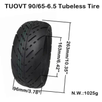 TUOVT 90/65-6.5 Tire 11inch Road Tire Tubeless Vacuum Tire for Zero 11X Scooter Dualtron Thunder Electric Scooter