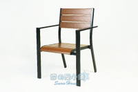 ╭☆雪之屋小舖☆╯鋁合金塑木椅/戶外休閒椅/涼椅/戶外椅/休閒椅 A19096