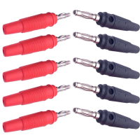 Bộ 10 đầu nối nam kẹp vặn 32A, chấu banana 4 mm dùng cho cáp loa