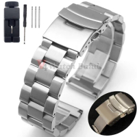 Metal Strap Stainless Steel Bracelet for Seiko Watch Luxury Buckle with SEIKO Wristband 18mm 20mm 22mm 24mm