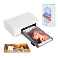 Liene Photo Printer Wireless 4x6in Picture Rechargeable Printing WiFi Connect with Smartphone Computer with 20 Photo Papers