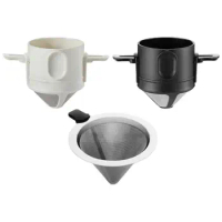 Coffee Filter Coffee Accessories for Single Cup Brew Coffee Strainer Pour over Coffee Dripper for Travel Camping