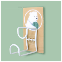 免打孔無痕粘貼浴室收納架（嘟嘟熊【臉盆架】） 