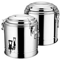 不銹鋼保溫桶商用大容量奶茶桶飯桶湯桶開水桶雙層保溫桶帶水龍頭  ATF