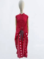 SHIROSHIMA Damia Dress Batik Red PadiGarisKupu
