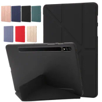 Funda for Tablet Samsung Galaxy Tab S7 Plus FE Case Folding Silicone Smart Case for Galaxy Tab S8 S7 Plus Cover 12.4 inch