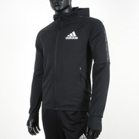 Adidas M MT FZ HD [GV5302] 男 連帽外套 運動 休閒 亞洲版 環保理念 舒適 黑