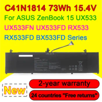 For ASUS ZenBook 15 UX533 UX533FD UX533FN RX533 RX533FD BX533FD Series C41N1814 4ICP4/73/110 Laptop Battery 15.4V 73Wh 4800mAh