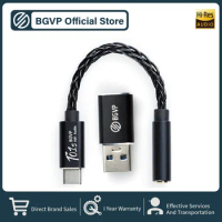 BGVP T01s USB C DAC Decoding Audio HiFi Earphone Amplifier Cable Lightning To 3.5MM USB Type-C To 2.5/3.5/4.4MM