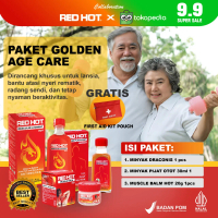 Red Hot Minyak Pijat Jahe Merah Meredakan Nyeri - PAKET RED HOT GOLDEN AGE CARE - PAKET LANSIA