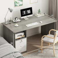 【E家工廠】書桌 電腦桌 北歐書桌 書桌收納 寫字桌 辦公桌 學生桌 長桌(123-100公分莫蘭迪灰色書桌)