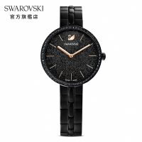 SWAROVSKI 施華洛世奇 Cosmopolitan 手錶金屬手鏈, 黑色, 黑色 PVD 電鍍