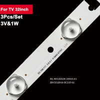 3V1W 597mm Led Backlight Strip For 32inch HL-00320A28-1001S-01 ZDCX32D10-ZC21F-02 3Pcs/Set TV Repair Accessories H32B3100E