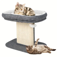 Modern Cat Tree Tower, Cat Activity Tower Plush Perch Toy