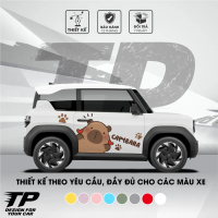 Tem xe VF3 - decal dán xe oto mẫu capy cute - 2 bên sườn