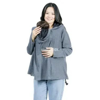 Malilkids Jaket Selimut Multifungsi Ibu dan Bayi Jacket Hoodie Hug and Go 3in1 Black - Knit