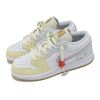 【NIKE 耐吉】休閒鞋 Air Jordan 1 Low GS 大童 女鞋 蘑菇 奶油黃 粉紅 AJ1 一代(IB8861-151)