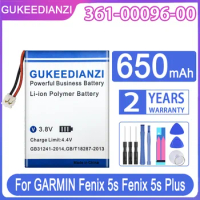 GUKEEDIANZI 650mAh 361-00096-00 Battery For GARMIN Fenix 5S Fenix 5S Plus 5SPlus Batteria + Free Tools
