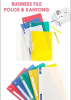 Bisnis File Map Business File Plastik Snelhecter Acco Kantong Pocket F4 (Lusin) Merah
