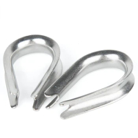 304 Stainless Steel Wire Rope Sleeve Ring Protective Sleeve Triangle Ting Boasting Chicken Heart Ring Wire Rope M2M4M5M6M8M16