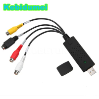 Kebidumei Capture Adapter Easier Cap USB Video Capture Device USB 2.0 Easy to Cap Video TV DVD VHS DVR for Win10 Wholesale