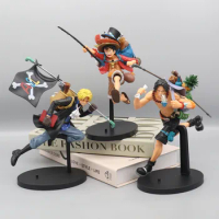 18cm Anime One Piece Figure Running Sabo Backpack Portgas D Ace Monkey D Luffy Action Figure Collection Model Ornaments Toy Gift