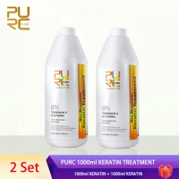 PURC Professional Keratin for Hair 1000ml Straightening Curly Hair Care Repair Smoothing Treatment Brazilian Keratin Products