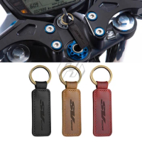 Cowhide motorcycle keychain key ring For Suzuki SV650 SV 650 SV650X SV650S Motorcycle Accessories