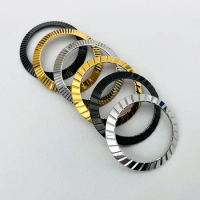 PVD Wave Gold Silver Black Stainless Steel Fashion Watch Case Bezel Rims Fits Seiko SKX007 SKX009 SKX011 SRPD Watch Repair Parts