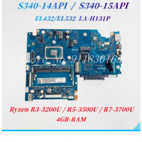 LA-H131P For Lenovo Ideapad S340-14API S340-15API Laptop Motherboard With Ryzen R3-3200 R5-3500 R7-3700U CPU 4GB-RAM 5B20S42246