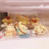 Miniso Pudding Dog Childhood Seasons Series Blind Box Figure Collection Flocking Model Ornaments Creative Toys Mystery Box Gift