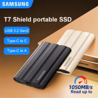 SAMSUNG Portable SSD T7 Shield 1TB 2TB 4TB External SSD USB 3.2 Gen2 Type-C Type-A External Solid State Drive for Laptop Desktop