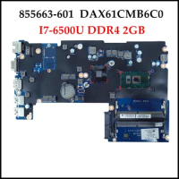 High quality 855663-601 for HP Probook 440 430 G3 Laptop Motherboard DAX61CMB6C0 X61C Mainboard I7-6500U DDR4 2GB 100% Tested