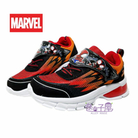 MARVEL漫威 SPIDER-MAN蜘蛛人 童鞋 電燈鞋 運動鞋 休閒鞋 [MNKX24582] 紅黑【巷子屋】