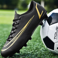 Men's football shoes TF/FG high barrel spike football shoes youth adult outdoor sports football coach competition training shoes