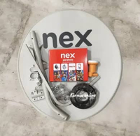 Parabola mini odu 60cm kuband paket receiver nex mola parabola PAKET 60CM NEX MERAH DISH NEX