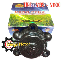 S195 S1100 Lub Oil Pump Pompa Oli Komplit Mesin Diesel Dongfeng JiangDong 12PK 16PK Original DF