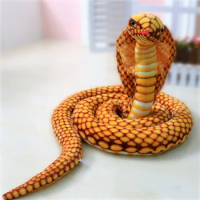 simulation animal lifelike cobra snake all length about 220cm plush toy Photography props,funny toy gift b4925