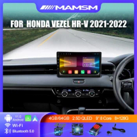 Android 12 2din Car Radio For Honda Vezel HRV XRV WRV 2021-2023 Multimedia Video Player GPS Navigation 4G WIFI Wireless Carplay