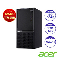 Acer 宏碁 VH3760T 十二代六核桌上型電腦(i5-12500/16GB/1TB SSD/Win11)