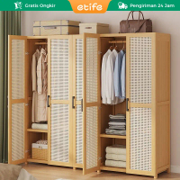 Etife Lemari Pakaian Bamboo Furniture  Lemari Bayi Lemari Pakaian Minimalis Lemari Baju Gantung Akri