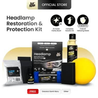 Kilap Premium - Headlamp Restoration & Protection Kit Paket Pembersih Mika Lampu Mobil Kuning, Kusam