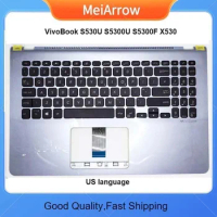 New/Org For Asus VivoBook S15-S5300U/F S530 S530U S5300U S5300F Y5100U X530 Palmrest US Keyboard upper cover,Silver Gray