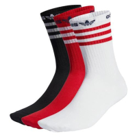 【adidas 愛迪達】襪子 中筒襪 運動襪 3雙組 CREW SOCK 3PP 黑白紅 IM2070