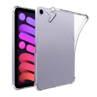 Shockproof TPU Clear Protective Case For IPad Mini 6 Flexible Bumper Transparent Back Cover 4 Angle Reinforcement Protection