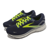 Brooks 慢跑鞋 Ghost 15 2E 寬楦 男鞋 藍 黃 高足弓 緩震 路跑 馬拉松 運動鞋 魔鬼系列 1103932E429
