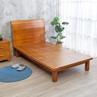 Boden-森林家具 柯特3.5尺單人全實木床架(床頭片+床底)(不含床墊)
