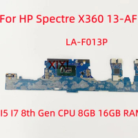 LA-F013P For HP Spectre X360 13-AF Laptop Motherboard With I5 I7 8th Gen CPU 8GB 16GB RAM 100% working